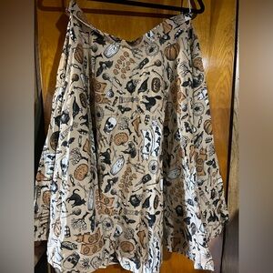 Unique Vintage/magnolia park Halloween Print pinup Skirt